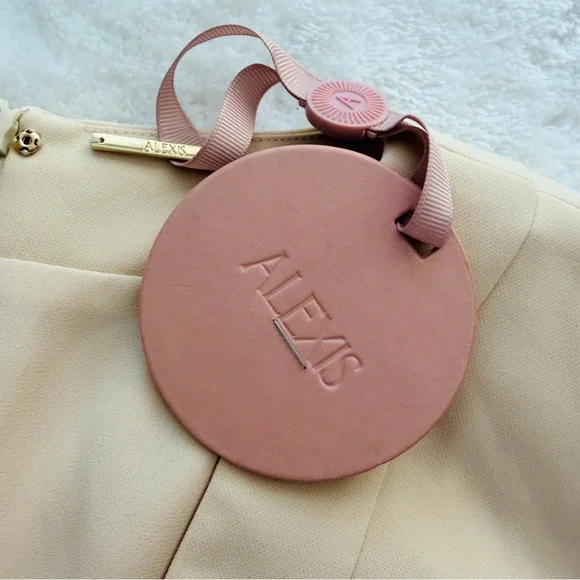 NWT Alexis Beige Fraser Midi Dress - Picture 6 of 12